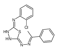 5-N-(2-chlorophenyl)-2-N-[(E)-1-phenylethylideneamino]-1,3,4-thiadiazole-2,5-diamine结构式