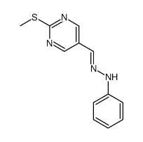 2-methylthiopyrimidine-5-carbaldehyde phenylhydrazone Structure