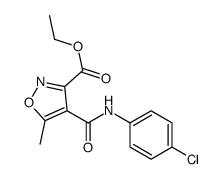 4-[((4-氯苯胺基)羰基]-5-甲基-3-异恶唑甲酸乙酯结构式