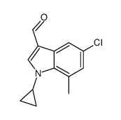5-chloro-7-methyl-1-(cyclopropanyl)-1H-indole-3-carboxaldehyde Structure