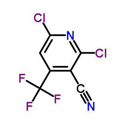 3-氰基-2,6-二氯-4-(三氟甲基)吡啶结构式