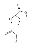 2-Furancarboxylic acid, 5-(chloroacetyl)tetrahydro-, methyl ester, (2R-cis)- (9CI) Structure