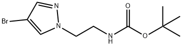 2-(4-溴-1H-吡唑-1-基)乙基氨基甲酸叔丁酯结构式
