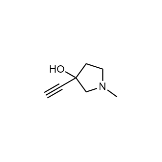 3-乙炔基-1-甲基吡咯烷-3-醇结构式