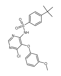4-tert-butyl-N-{6-chloro-5-(3-methoxyphenoxy)pyrimidin-4-yl}benzenesulfonamide结构式