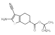 2-氨基-3-氰基-4,7-二氢噻吩并-[2,3-c]吡啶-6(5H)-羧酸叔丁酯结构式