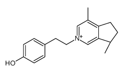 4-[2-[(7S)-4,7-dimethyl-6,7-dihydro-5H-cyclopenta[c]pyridin-2-ium-2-yl]ethyl]phenol Structure