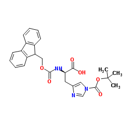 N-FMOC-N'-BOC-D-组氨酸结构式