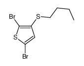 2,5-dibromo-3-butylsulfanylthiophene Structure