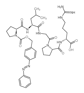 4-苯基偶氮苄氧羰基-L-PRO-LEU-GLY-PRO-D-ARG衍生物结构式