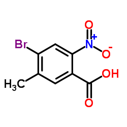 4-Bromo-5-methyl-2-nitrobenzoic acid结构式