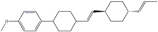 Benzene,1-methoxy-4-[trans-4-[(1E)-2-[trans-4-(1E)-1-propen-1-ylcyclohexyl]ethenyl]cyclohexyl]- Structure