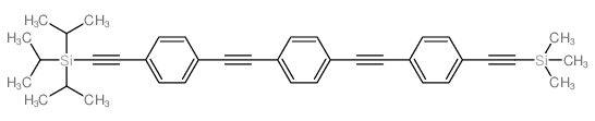 三异丙基((4-((4-((4-((三甲基甲硅烷基)乙炔)苯基)乙炔)苯基)乙炔)苯基)乙炔)硅烷结构式