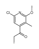 6-chloro-2-methoxy-3-methyl-4-(1-oxopropyl)pyridine Structure