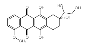 7-脱氧阿霉素糖苷(非对映异构体混合物)85％结构式