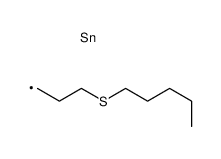 trimethyl(3-pentylsulfanylpropyl)stannane Structure
