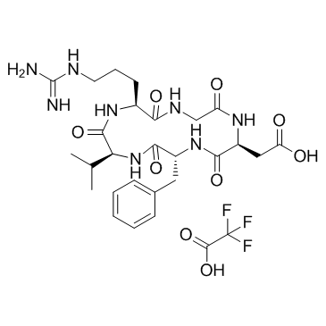 Cyclo(Arg-Gly-Asp-D-Phe-Val) TFA结构式