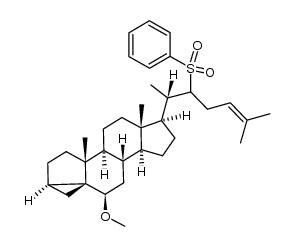 3α,5-cyclo-5α-cholest-24-en-22-phenylsulfonyl-6β-ol 6-methyl ether Structure