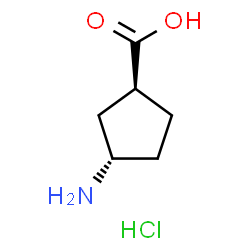 (1S,3S)-3-Aminocyclopentanecarboxylic acid hydrochloride Structure