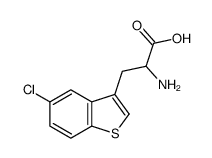 2-氨基-3-(5-氯苯并[b]噻吩-3-基)丙酸结构式