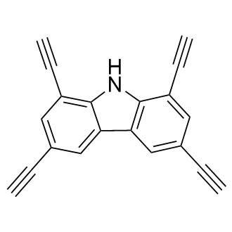 1,3,6,8-四乙炔基-9H-咔唑结构式