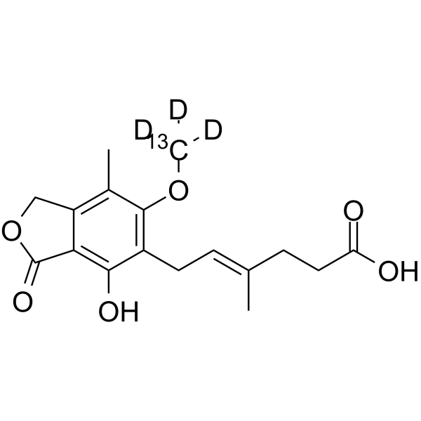 Mycophenolic acid 13C,D3 Structure