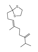 10,10-(ethylenedithio)-2,6-dimethyl-3-methyleneundec-6E-ene Structure