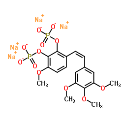 Combretastatin A-1 phosphate tetrasodium结构式