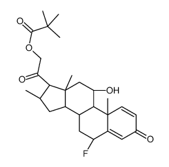 (6α,11β,16α)-6-Fluoro-11-hydroxy-16-methyl-3,20-dioxopregna-1,4-d ien-21-yl pivalate Structure