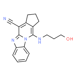 11-((3-hydroxypropyl)amino)-2,3-dihydro-1H-benzo[4,5]imidazo[1,2-a]cyclopenta[d]pyridine-4-carbonitrile Structure