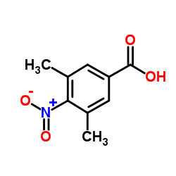 4-硝基-3,5-二甲基苯甲酸结构式