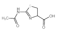 2-乙酰基氨基-4,5-二氢-噻唑-4-羧酸结构式