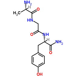 H-Ala-Gly-Tyr-NH2 acetate salt结构式