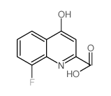 8-氟-4-羟基喹啉-2-羧酸结构式
