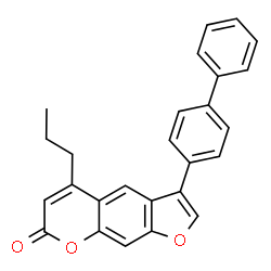 3-(4-phenylphenyl)-5-propylfuro[3,2-g]chromen-7-one Structure
