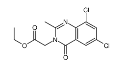 ethyl 2-(6,8-dichloro-2-methyl-4-oxoquinazolin-3-yl)acetate结构式