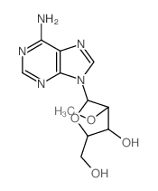 9H-Purin-6-amine,9-(2-O-methyl-b-D-arabinofuranosyl)- Structure