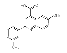 6-甲基-2-(3-甲基苯基)喹啉-4-羧酸结构式