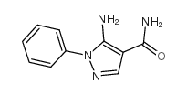 5-氨基-1-苯基吡唑-4-甲酰胺结构式