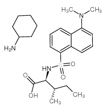 丹酰-L-异亮氨酸环己基铵盐结构式