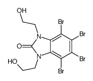 4,5,6,7-tetrabromo-1,3-dihydro-1,3-bis(2-hydroxyethyl)-2H-benzimidazol-2-one Structure