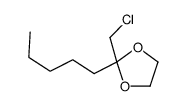 2-(chloromethyl)-2-pentyl-1,3-dioxolane结构式