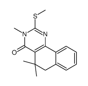 3,5,5-trimethyl-2-methylsulfanyl-6H-benzo[h]quinazolin-4-one结构式