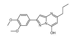 Pyrazolo[1,5-a]pyrimidin-7-ol, 2-(3,4-dimethoxyphenyl)-5-propyl- (9CI) Structure