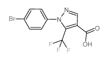 1-(4-溴苯基)-5-(三氟甲基)-1H-吡唑-4-羧酸结构式