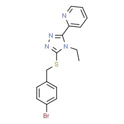 4-bromobenzyl 4-ethyl-5-(2-pyridinyl)-4H-1,2,4-triazol-3-yl sulfide Structure