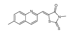 3-methyl-5-(6-methyl-quinolin-2-ylmethylene)-2-thioxo-thiazolidin-4-one结构式