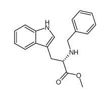 2-benzyl-amino-3-(1H-indol-3-yl)-propionic acid methyl ester结构式