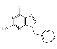 9-benzyl-6-chloro-purin-2-amine结构式