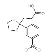 1,3-Dithiolane-2-propanoicacid, 2-(3-nitrophenyl)-结构式